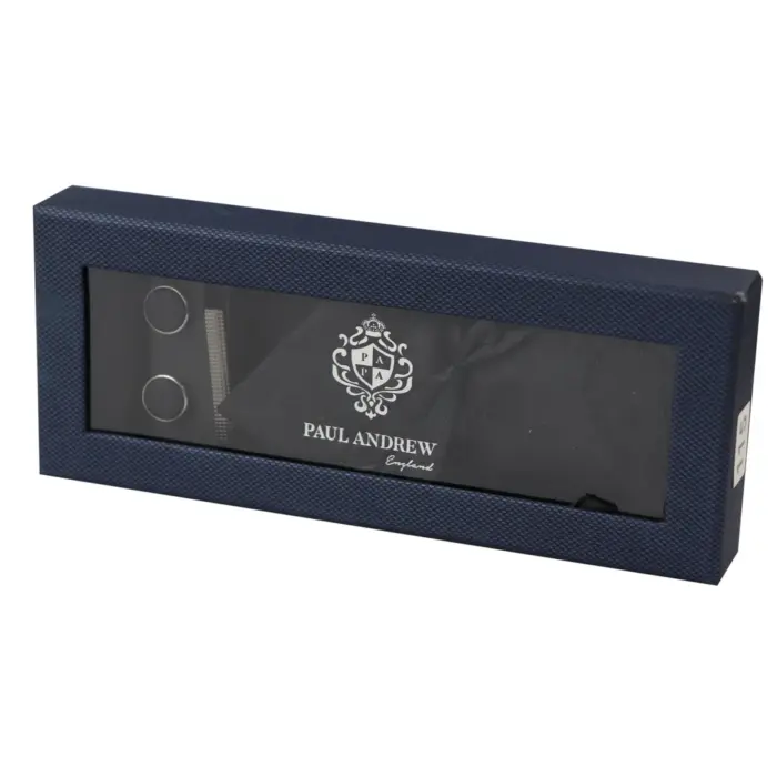 Paisley Neck Tie Gift Set Pocket Square Cuff Links Tie Floral Satin - Image 3