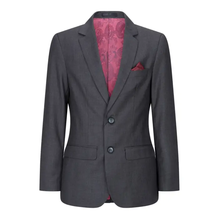 Boys 3 Piece Charcoal Dark Grey Suit Classic Wedding Party Vintage - Image 9