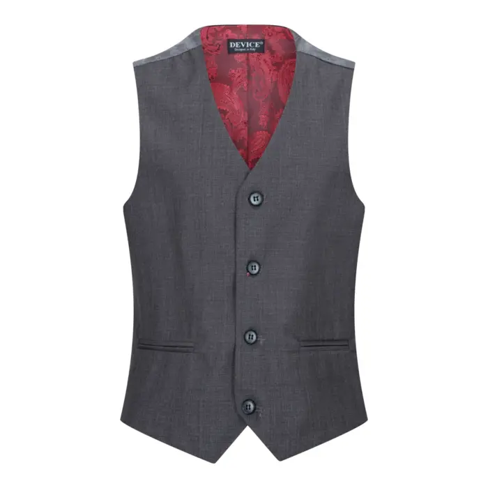 Boys 3 Piece Charcoal Dark Grey Suit Classic Wedding Party Vintage - Image 7