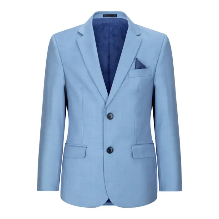 Boys 3 Piece Suit Sky Blue Light Wedding Party Christening Smart Formal - Image 4