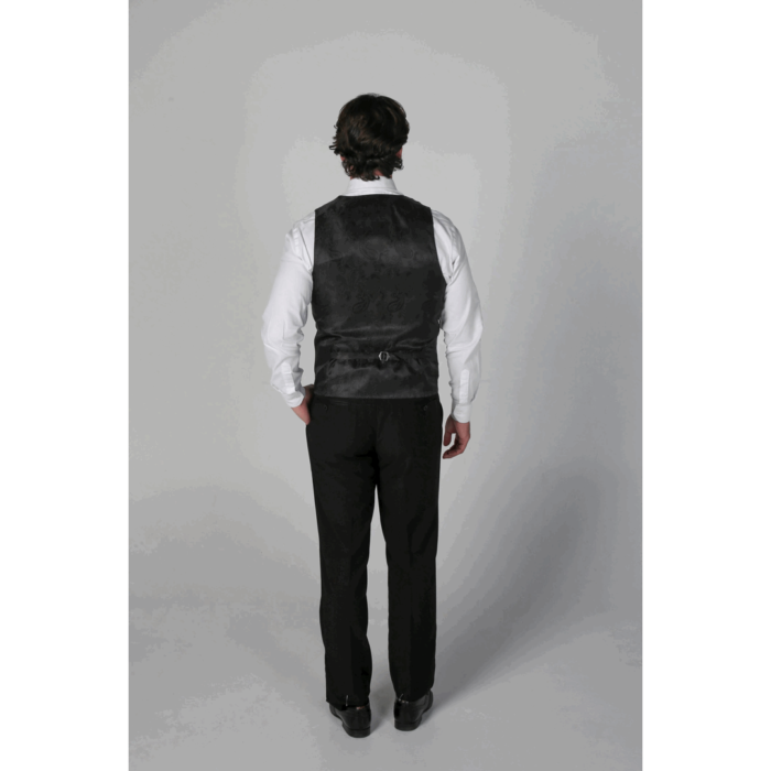 Men's Black Tuxedo Suit 3 Piece Shawl Lapel Formal Wedding Dress - Image 7