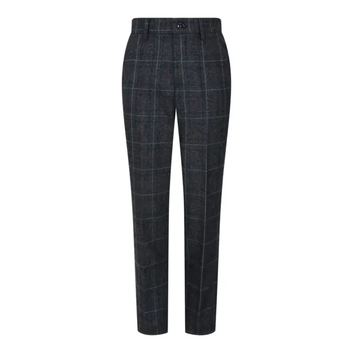 Boys Grey Black 3 Piece Tweed Suit Herringbone Wine Vintage Retro - Image 4