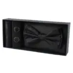 Men's Bow Tie Gift Set Pocket Square Cuff Links for Formal Wedding Dress - Image 2