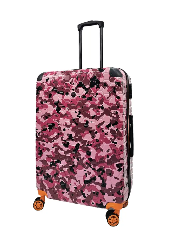 Camo Print Hard Case Shell Suitcase Carry On Cabin Check In Combination Lock - Image 45