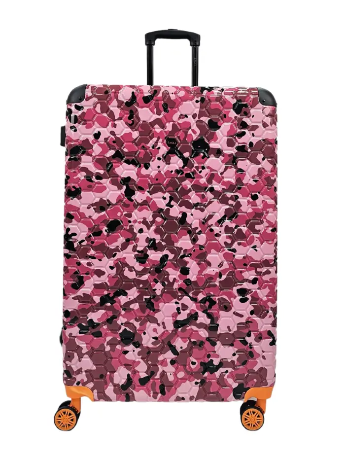 Camo Print Hard Case Shell Suitcase Carry On Cabin Check In Combination Lock - Image 60