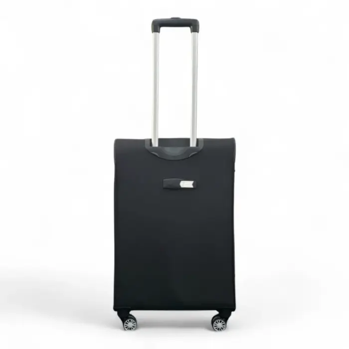 Soft Shell Luggage Lightweight Durable Black Suitcase - Image 5