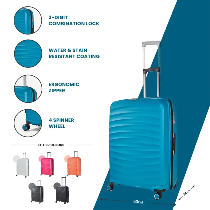 Luggage Suitcase Travel Bag Carry On Hand Cabin Check in Expandable Hard-Shell 4 Spinner Wheels Trolley Set | Sunwave - Image 137