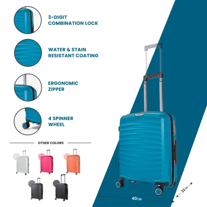 Luggage Suitcase Travel Bag Carry On Hand Cabin Check in Expandable Hard-Shell 4 Spinner Wheels Trolley Set | Sunwave - Image 20