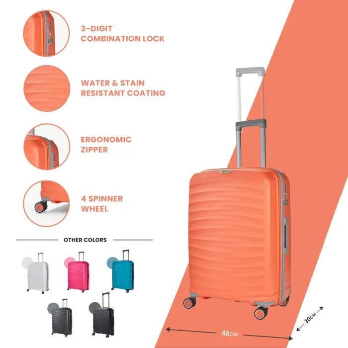Luggage Suitcase Travel Bag Carry On Hand Cabin Check in Expandable Hard-Shell 4 Spinner Wheels Trolley Set | Sunwave - Image 100