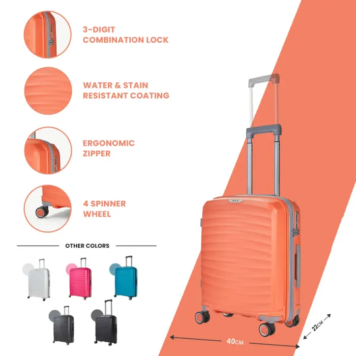 Luggage Suitcase Travel Bag Carry On Hand Cabin Check in Expandable Hard-Shell 4 Spinner Wheels Trolley Set | Sunwave - Image 39