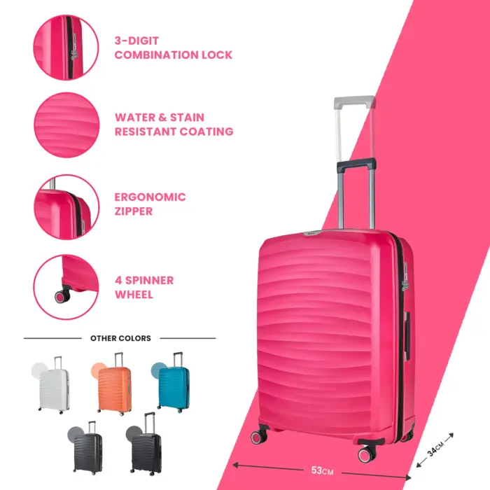Luggage Suitcase Travel Bag Carry On Hand Cabin Check in Expandable Hard-Shell 4 Spinner Wheels Trolley Set | Sunwave - Image 168