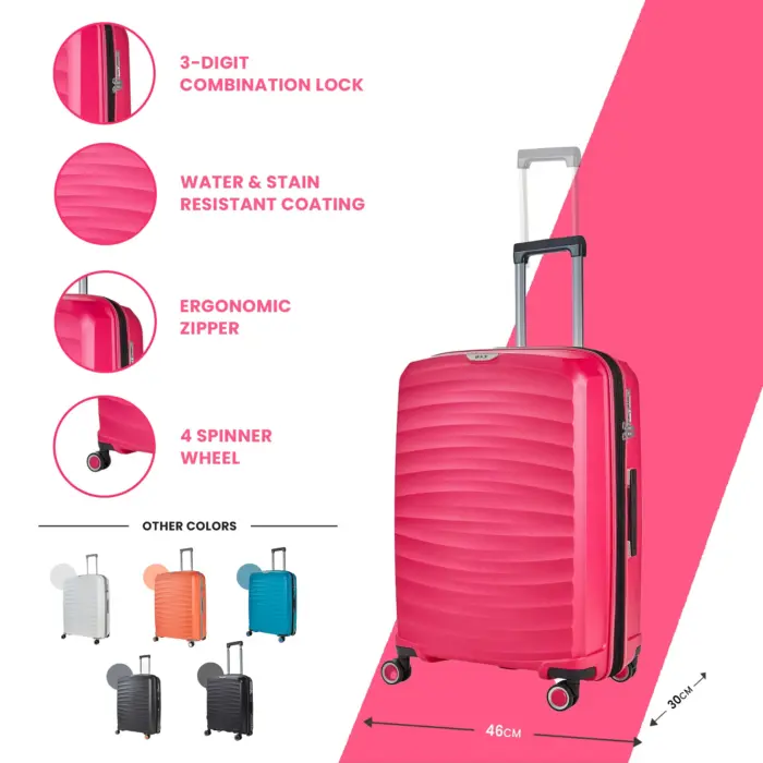Luggage Suitcase Travel Bag Carry On Hand Cabin Check in Expandable Hard-Shell 4 Spinner Wheels Trolley Set | Sunwave - Image 110