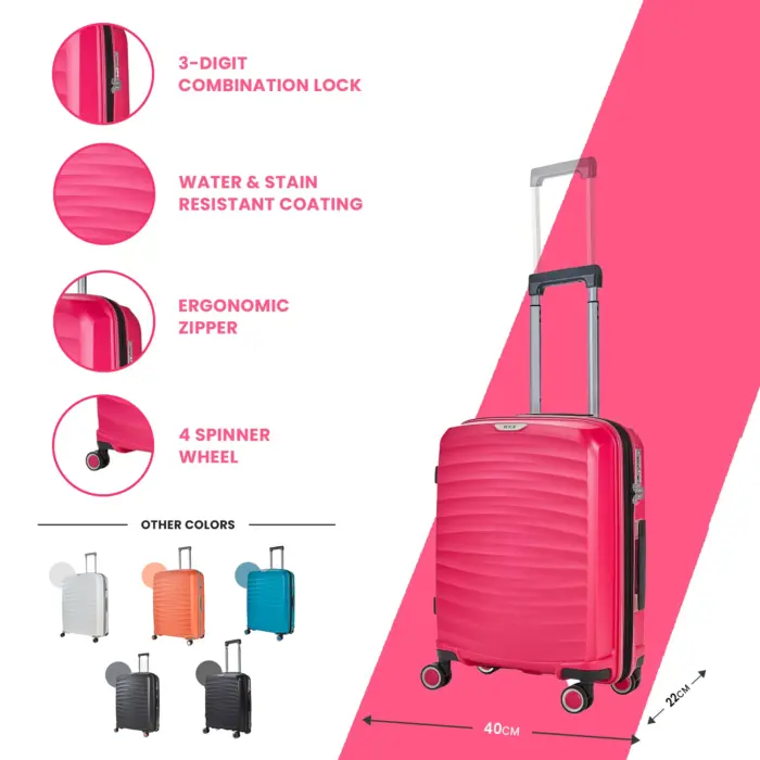 Luggage Suitcase Travel Bag Carry On Hand Cabin Check in Expandable Hard-Shell 4 Spinner Wheels Trolley Set | Sunwave - Image 50