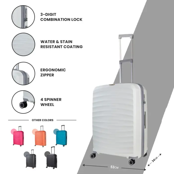 Luggage Suitcase Travel Bag Carry On Hand Cabin Check in Expandable Hard-Shell 4 Spinner Wheels Trolley Set | Sunwave - Image 180
