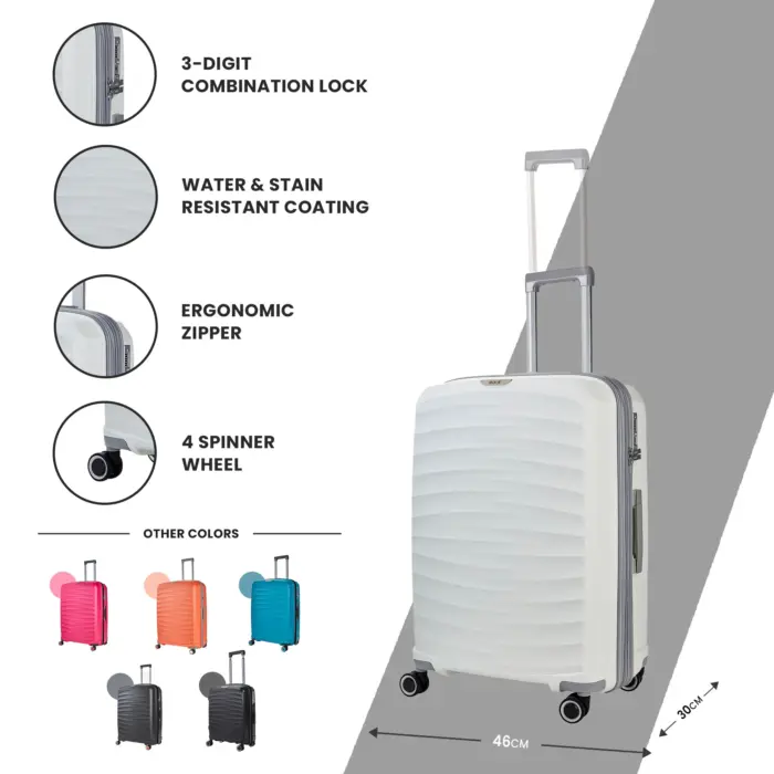 Luggage Suitcase Travel Bag Carry On Hand Cabin Check in Expandable Hard-Shell 4 Spinner Wheels Trolley Set | Sunwave - Image 121