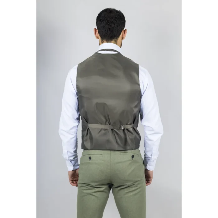 TruClothing TP-22 - Men's Sage 3 Piece Linen Summer Suit - Image 6