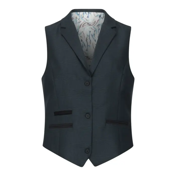 Women's Suit 3 Piece Olive Green Prince Of Wales Check Tailored Fit Business Formal Ladies Dress - Image 4