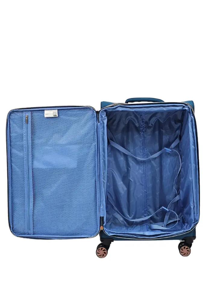 Suitcase Travel Bag Carry On Hand Cabin Check in Soft Case Luggage Trolley Set - Image 18