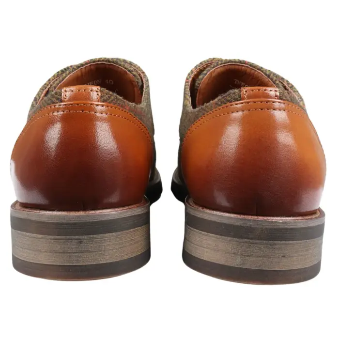 Men's Oxford Shoes Premium Leather Tweed Formal Shoe - Image 4