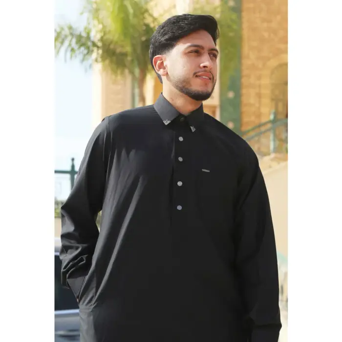 TT-004 - Men's Saudi Emirati Thobe Classic Shirt Collar - Image 7