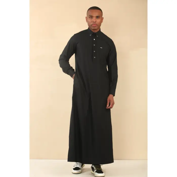 TT-004 - Men's Saudi Emirati Thobe Classic Shirt Collar - Image 5