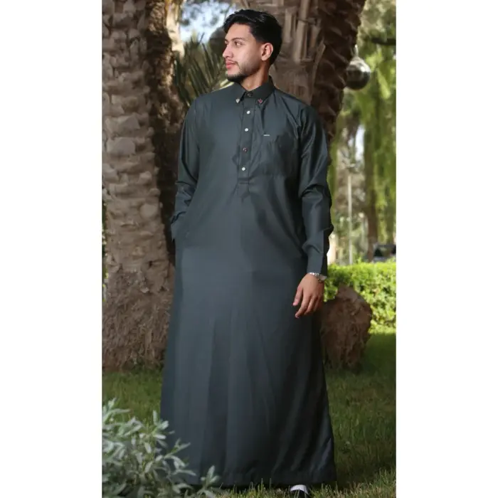 TT-004 - Men's Saudi Emirati Thobe Classic Shirt Collar - Image 13