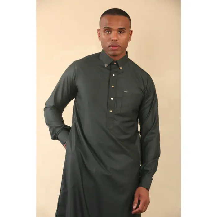 TT-004 - Men's Saudi Emirati Thobe Classic Shirt Collar - Image 10