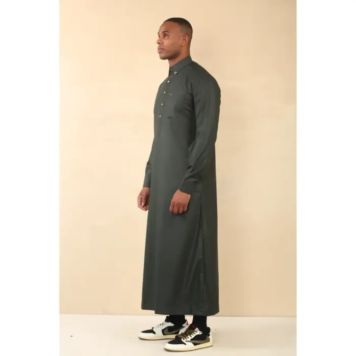 TT-004 - Men's Saudi Emirati Thobe Classic Shirt Collar - Image 9