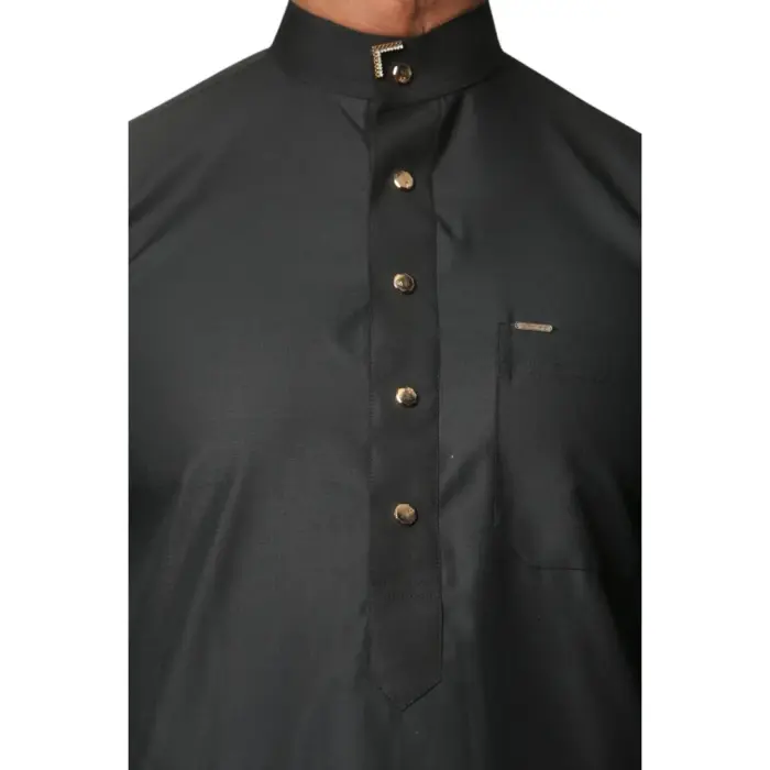 TT-005 - Men's Saudi Emirati Thobe Arab Nehru High Collar - Image 4
