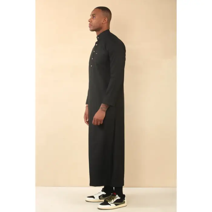 TT-005 - Men's Saudi Emirati Thobe Arab Nehru High Collar - Image 2