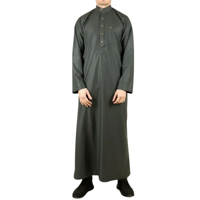 TT-005 - Men's Saudi Emirati Thobe Arab Nehru High Collar - Image 8