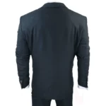 Men's 3 Piece Suit Classic Prince of Wales Check Olive Green Wedding Office Retro - Image 8