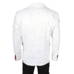 Men's Suit 3 Piece White Paisley Tailored Fit Wedding Tuxedo - Image 7