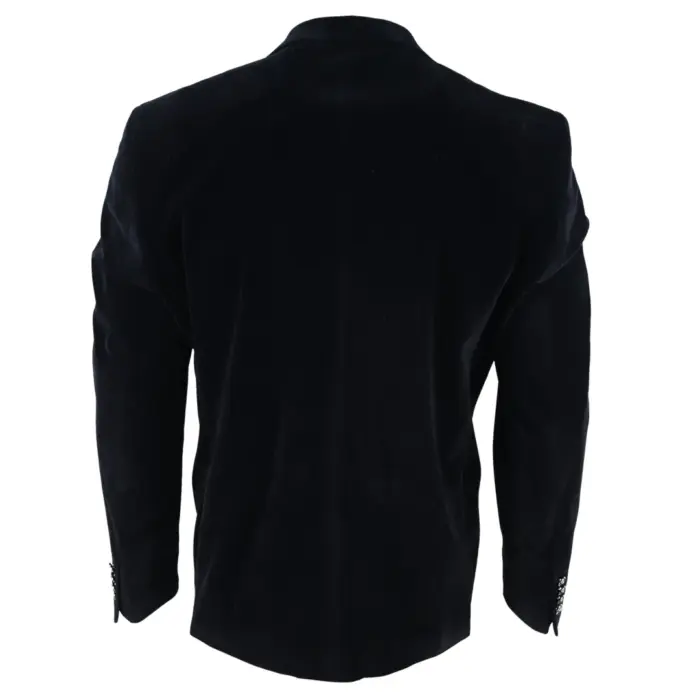 Mens Soft Velvet 1 Button Dinner Jacket Tuxedo Blazer Smart Casual Tailored Fit - Image 3