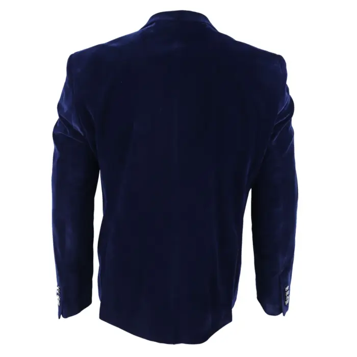 Mens Soft Velvet 1 Button Dinner Jacket Tuxedo Blazer Smart Casual Tailored Fit - Image 6