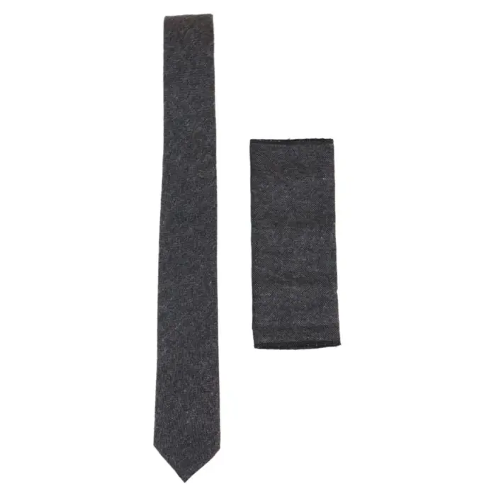Mens Tie Hankie Tweed Pin Stripe Vintage Retro Classic Gatsby Peaky Blinders - Image 9