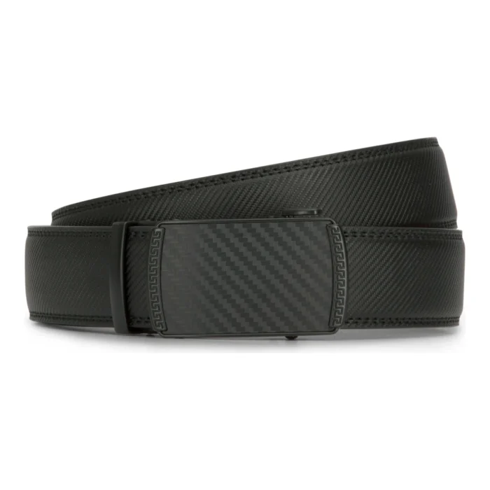 Mens Leather Belt Ratchet Trouser Jeans Dress 35MM Trim to Fit Any Size - Image 2
