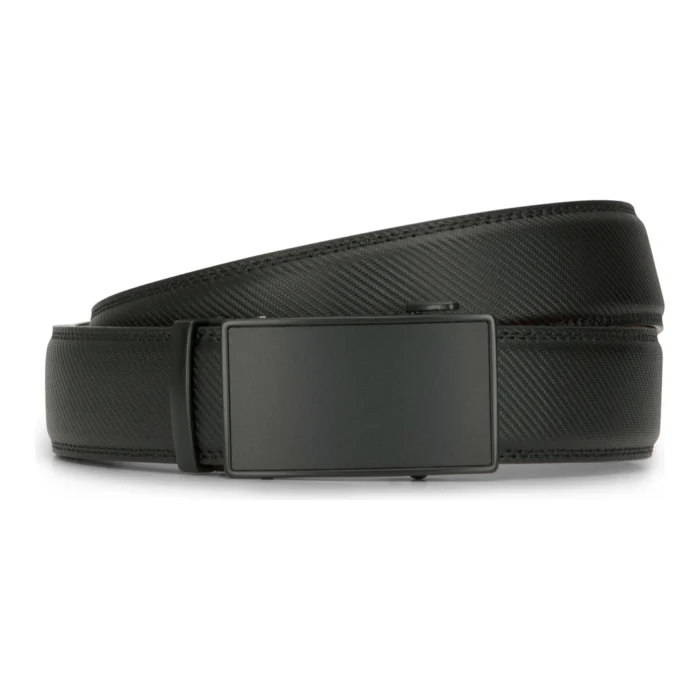 Mens Leather Belt Ratchet Trouser Jeans Dress 35MM Trim to Fit Any Size - Image 6