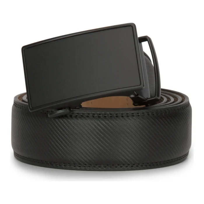 Mens Leather Belt Ratchet Trouser Jeans Dress 35MM Trim to Fit Any Size - Image 5