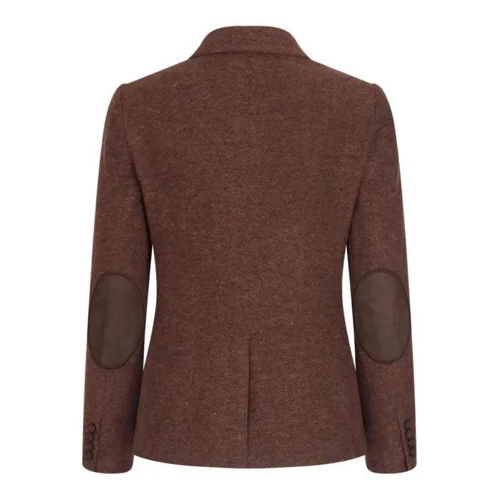Ladies Tweed Suit Blazer Trousers Waistcoat Herringbone Wool Vintage Rust Brown - Image 15