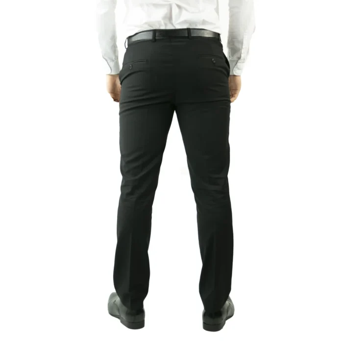 Mens Black Tuxedo Trousers Wedding Prom Stripe Satin Stripe Trouser Tux Classic - Image 3
