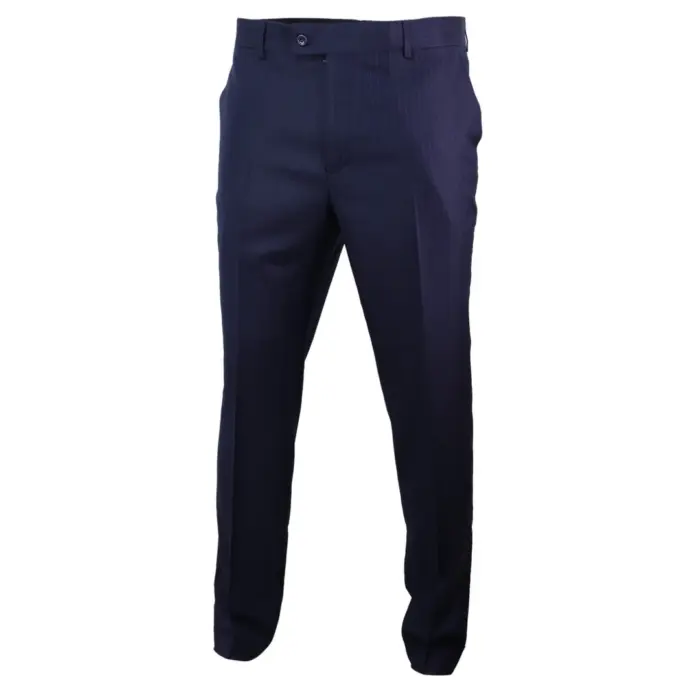Mens Trousers Gatsby 1920s Peaky Blinders Mafia Pinstripe Tailored Fit Retro - Image 2