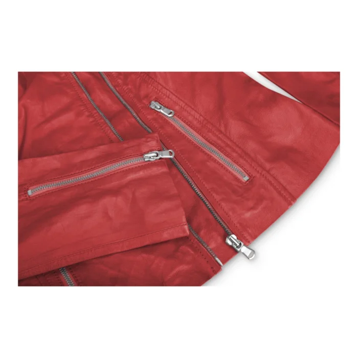 Womens Vintage Slim Fitted Soft Real Leather Ladies Biker Jacket - Image 31