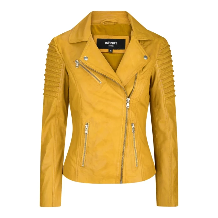 Womens Vintage Slim Fitted Soft Real Leather Ladies Biker Jacket - Image 32