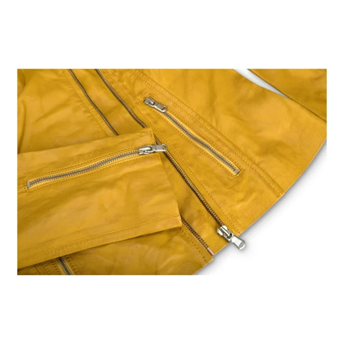 Womens Vintage Slim Fitted Soft Real Leather Ladies Biker Jacket - Image 35