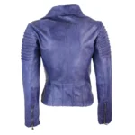 Womens Vintage Slim Fitted Soft Real Leather Ladies Biker Jacket - Image 27
