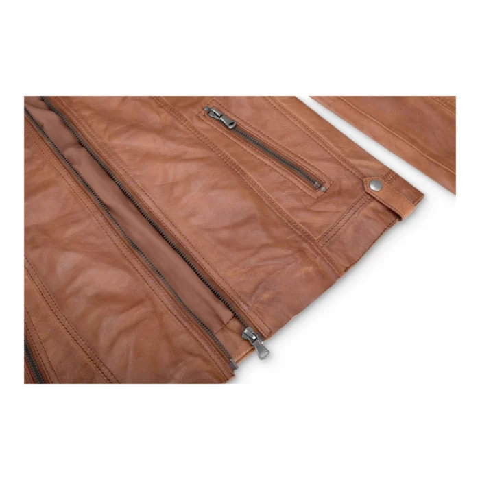 New Ladies Womens Real Leather Slim Fit Soft Zip Biker Style Jacket - Image 39