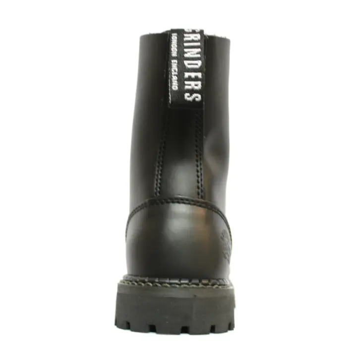 Unisex Real Leather Military Boots Black Ginders Stag Punk Rock Safety Steel Toe - Image 4