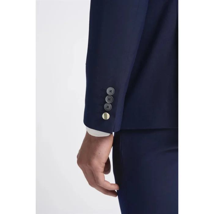 Men's Suit Navy Blue 2 Piece Double Breasted Tailored Fit - Image 6