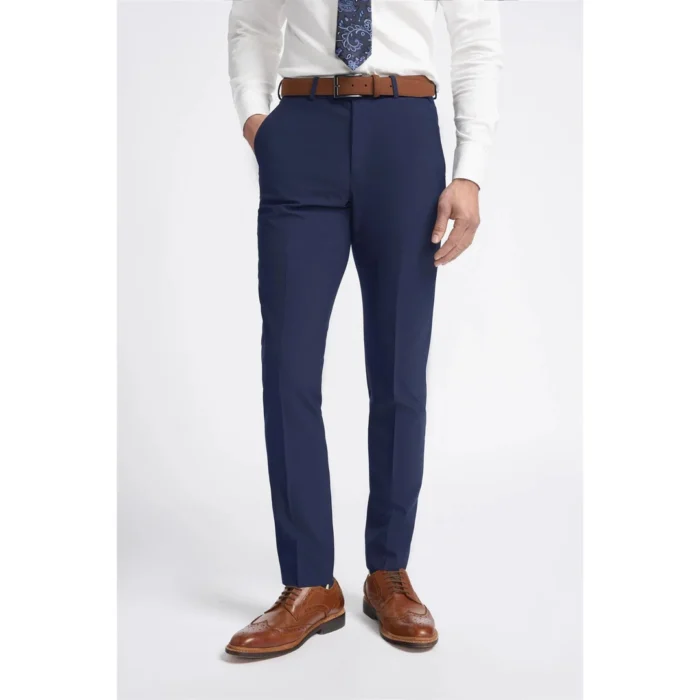 Men's Suit Navy Blue 2 Piece Double Breasted Tailored Fit - Image 7